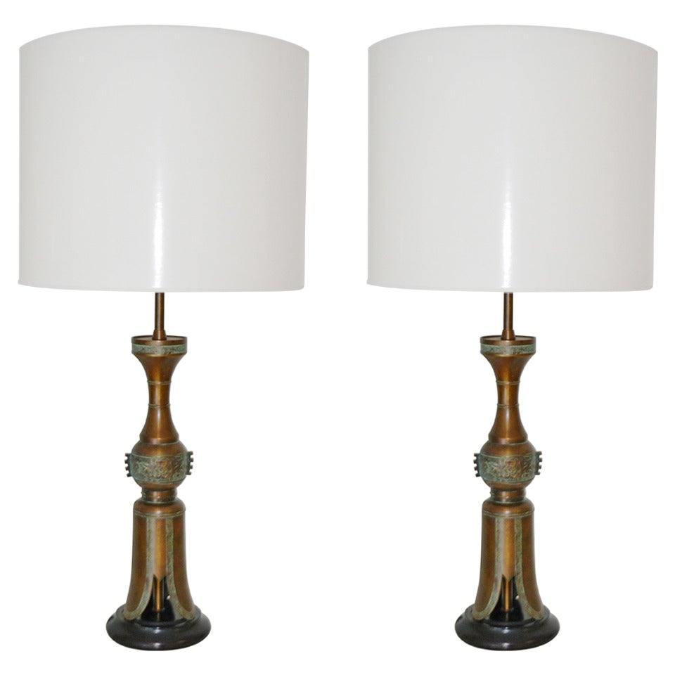 Pair of Hollywood Regency Style Table Lamps