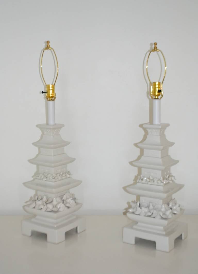 American Pair of Blanc de Chine Table Lamps