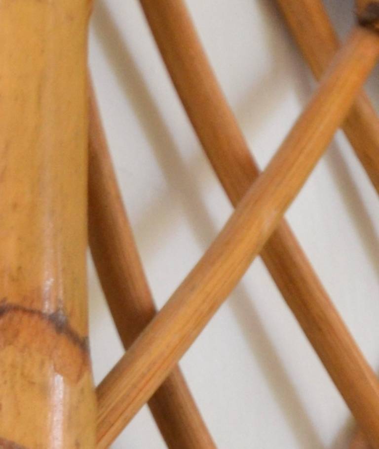 Mid-20th Century Mid-Century Bamboo Wall Mirror