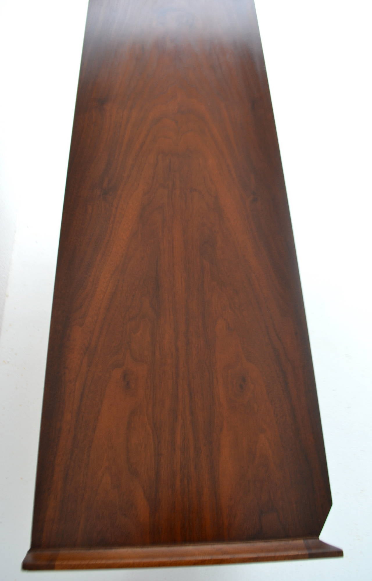 Mid Century Modern Walnut and Rosewood Hall Cabinet 4