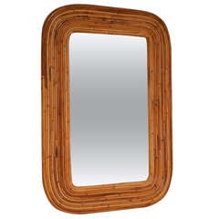 Reeded Bamboo Mirror