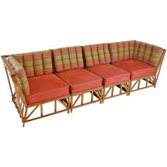 Four-Piece Bamboo Sofa