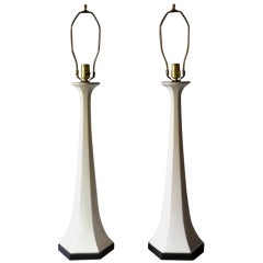 Pair of Blanc de Chine Porcelain Table Lamps