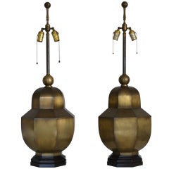 Pair of Brass Table Lamps