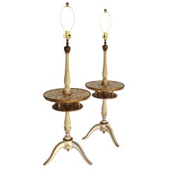 Pair of Venetian Gilt Decorated Floor Lamps Pair of Venetian Gilt Decorated Floor Lamps