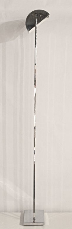 Mid Century Articulated Chrome  Floor Lamp by Koch & Lowy In Excellent Condition In West Palm Beach, FL