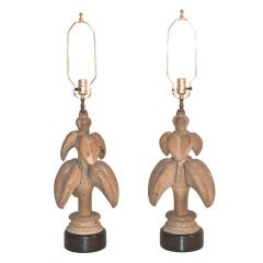 Pair of Unique Organic Form Table Lamps