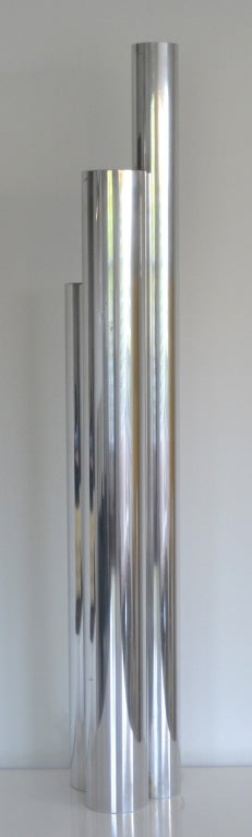 American Chrome Tubular Form Lamp