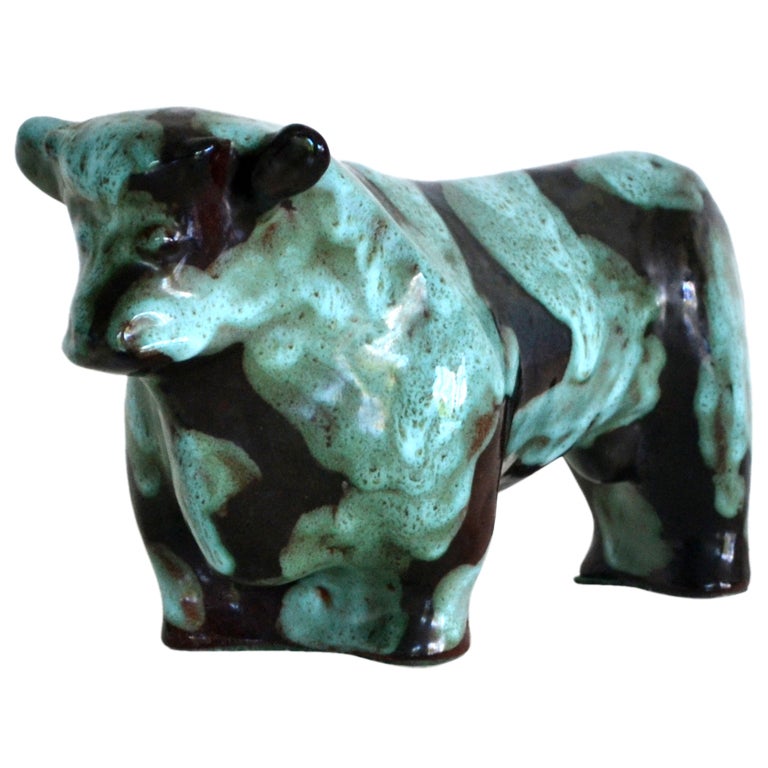 Ceramic Bull by Marianna Von Allesch