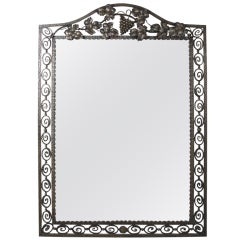 art déco wrought iron mirror