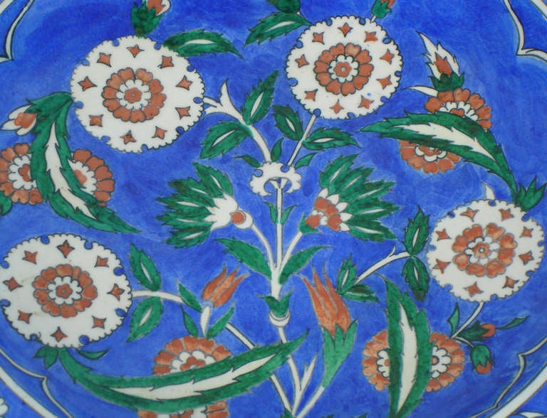 French An Iznik Style Charger By Theodore Deck