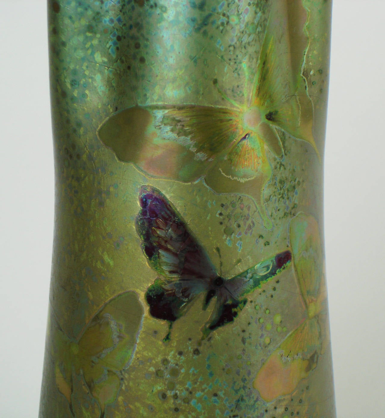 20th Century Iridescent Ceramic Vase by Clement Massier