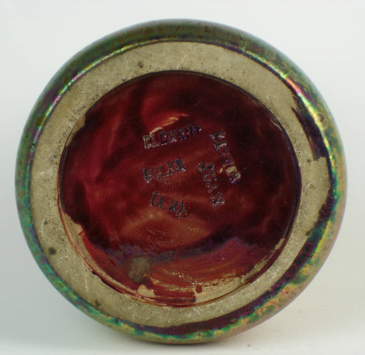 Iridescent Ceramic Vase by Clement Massier 2