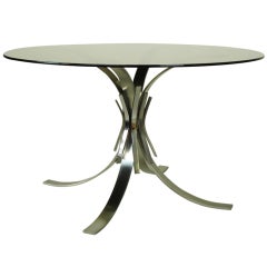 Stainless Steel Dining Table By Maria Pergay