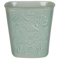 A 1950's Porcelain Ice Bucket By Carl-harry Stahlane For Rorstrand