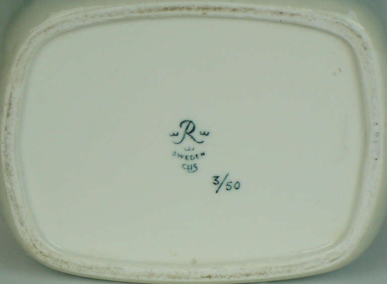 A 1950's Porcelain Ice Bucket By Carl-harry Stahlane For Rorstrand For Sale 3