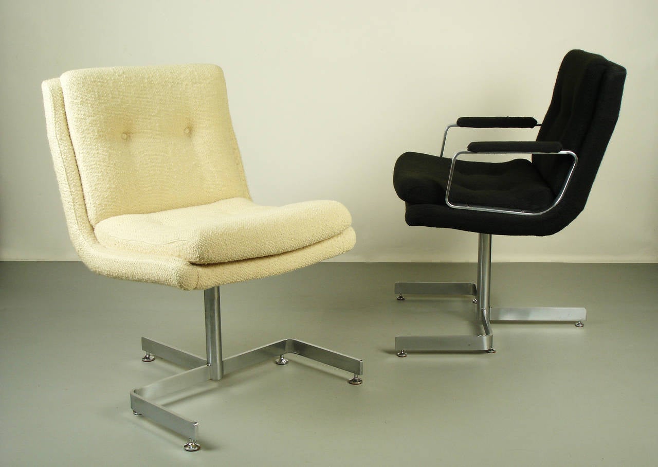 Mid-Century Modern Armchair and Side Chair by Raphael For Sale