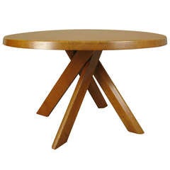 Oak  Dining Table By Pierre Chapo