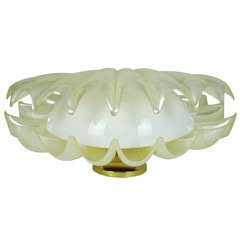 A Pearlescent Shell  Shaped Lamp