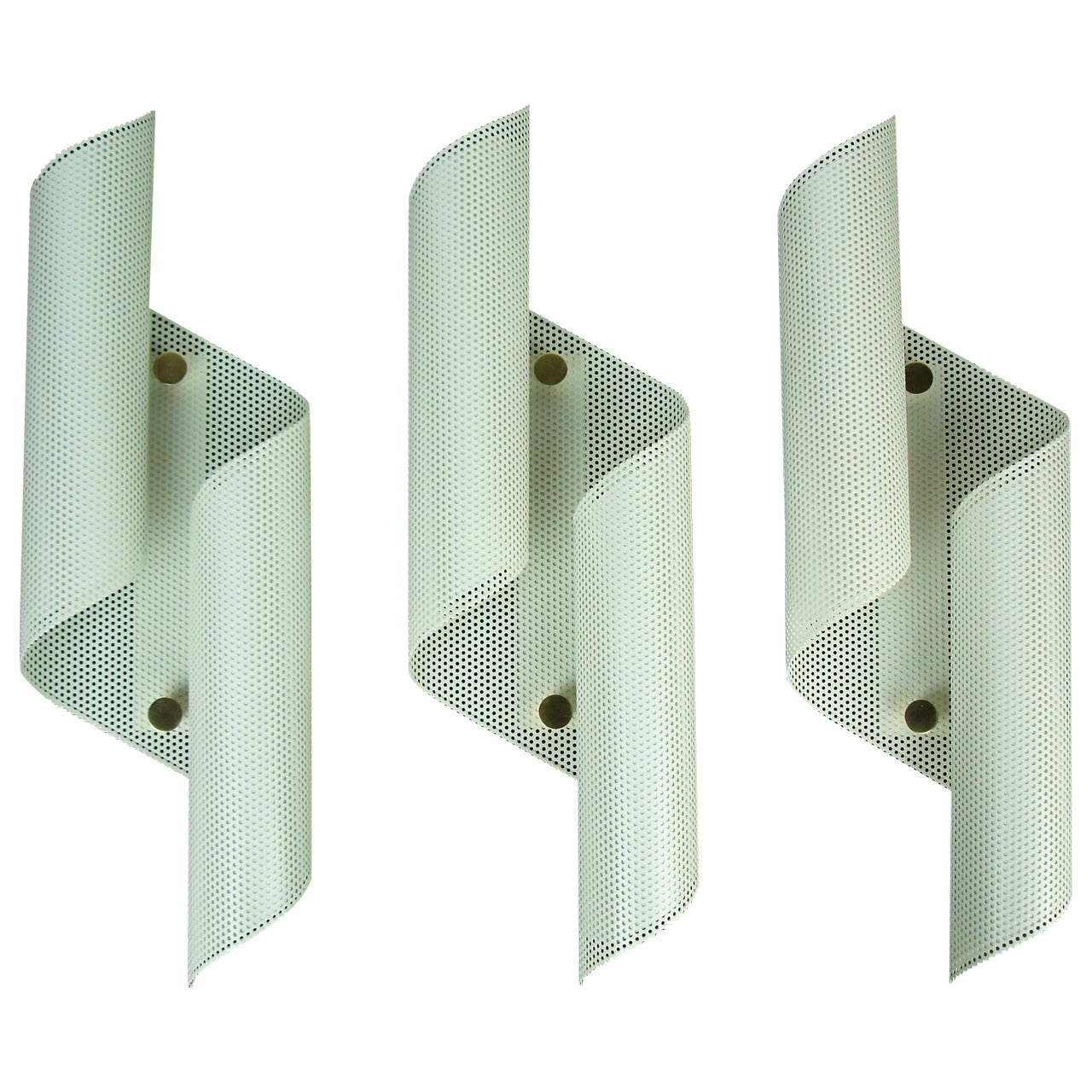 Three 1950s Metal Sconces For Sale