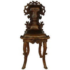 Antique Black Forest Chair