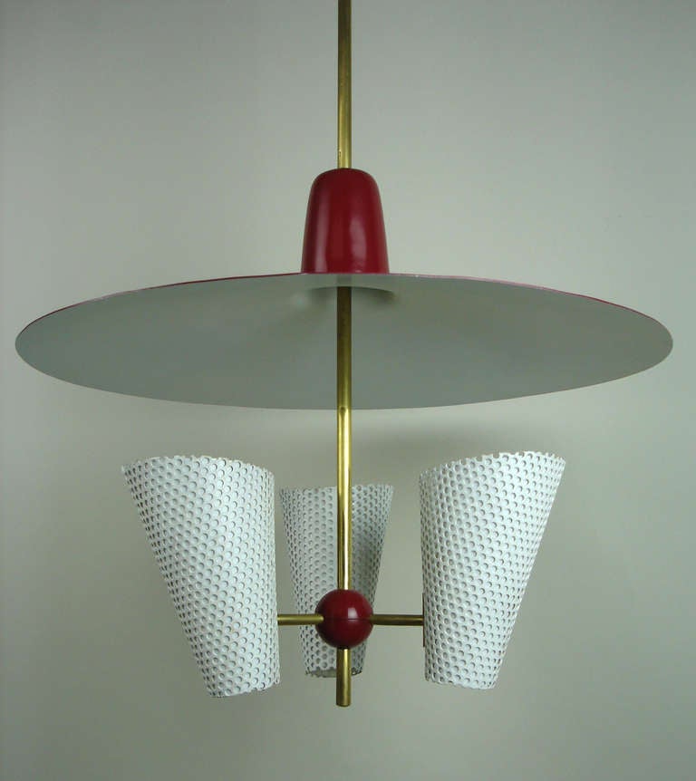 Mid-Century Modern A Chandelier in the Style of Jacques Biny