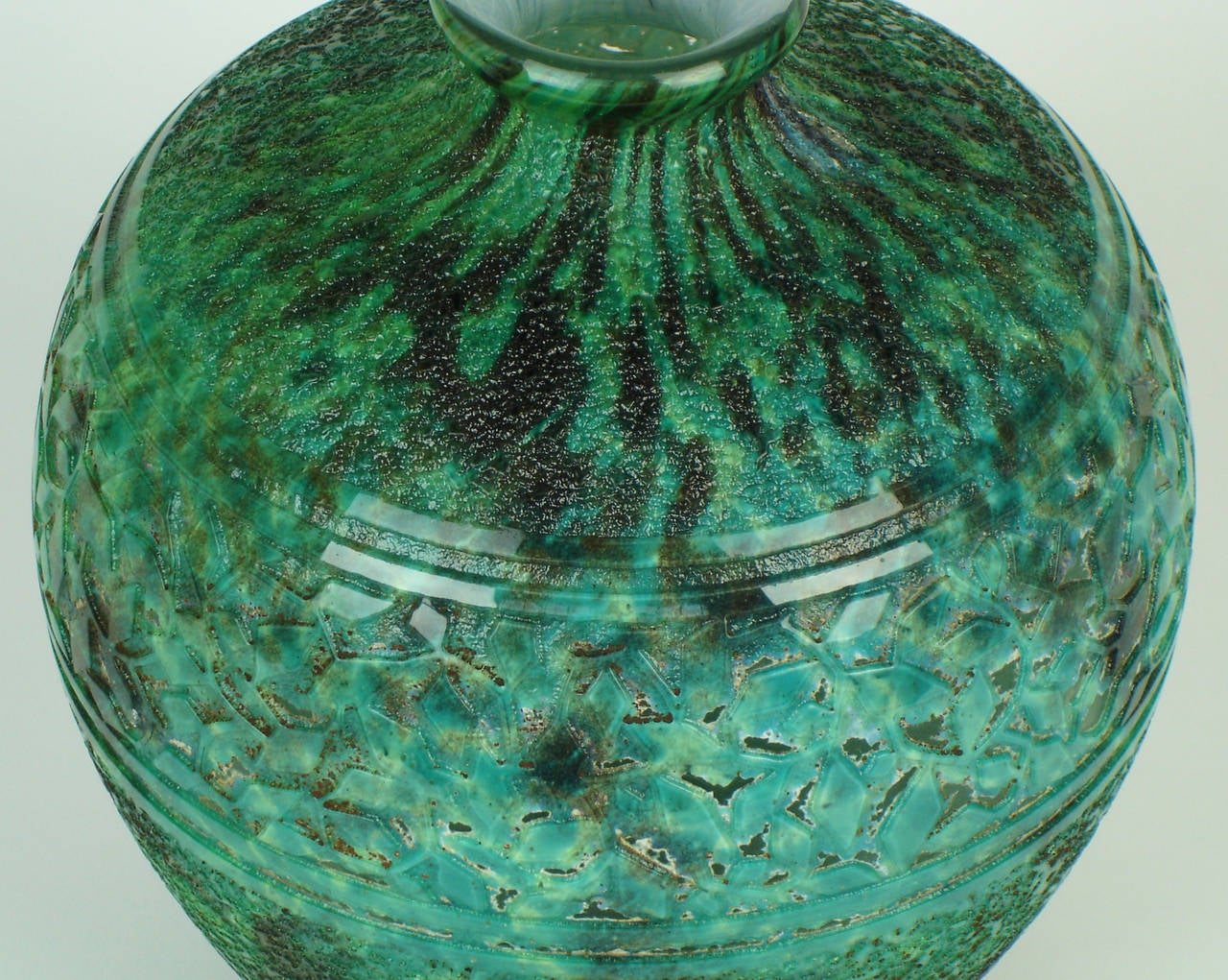 Etched Art Deco Vase by Daum