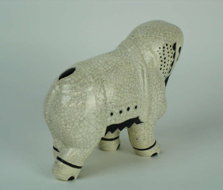 French Longwy Earthenware  Elephant for Primavera