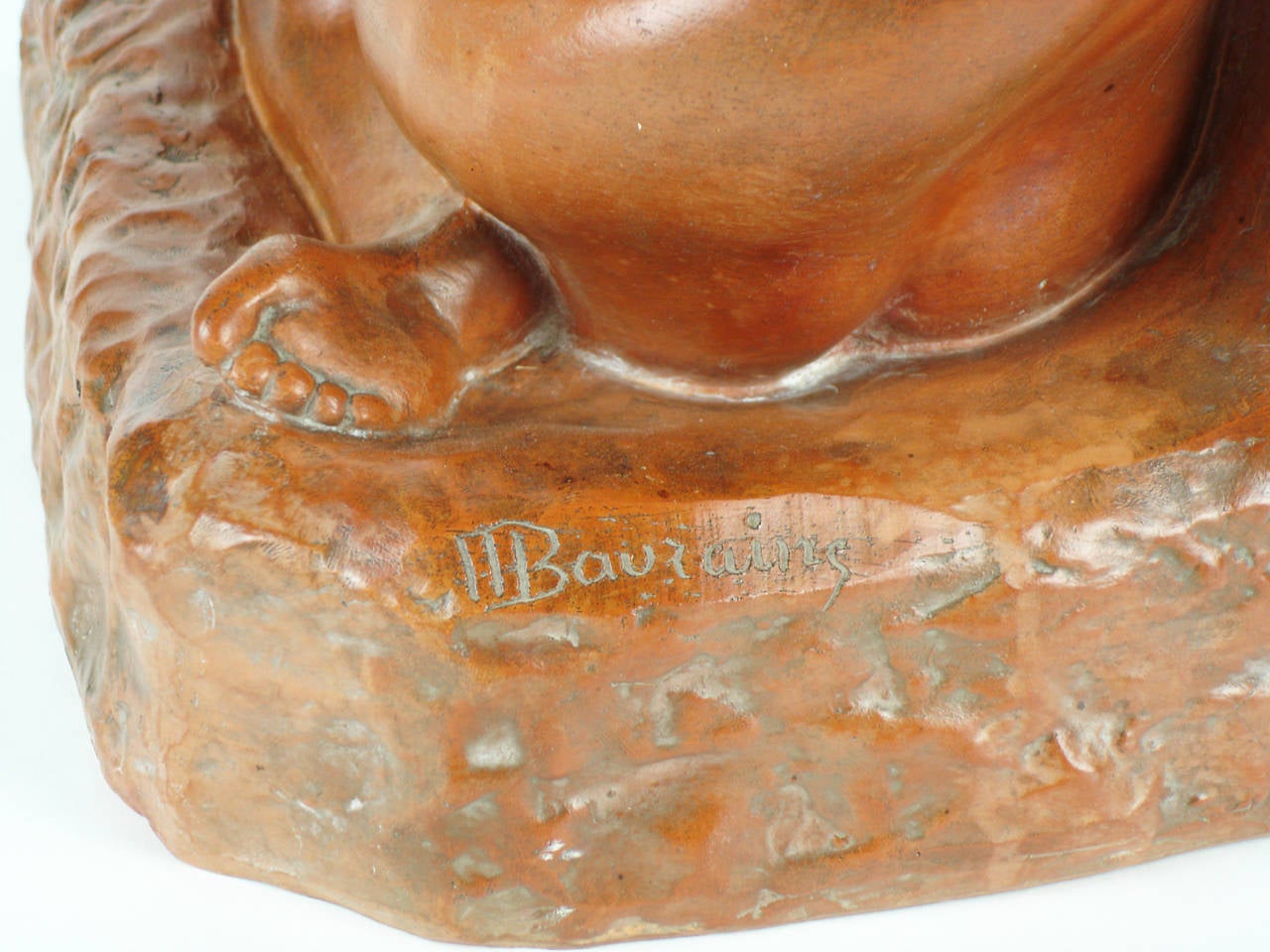 Art Deco Terracotta Sculpture by Marcel Bouraine For Sale 1