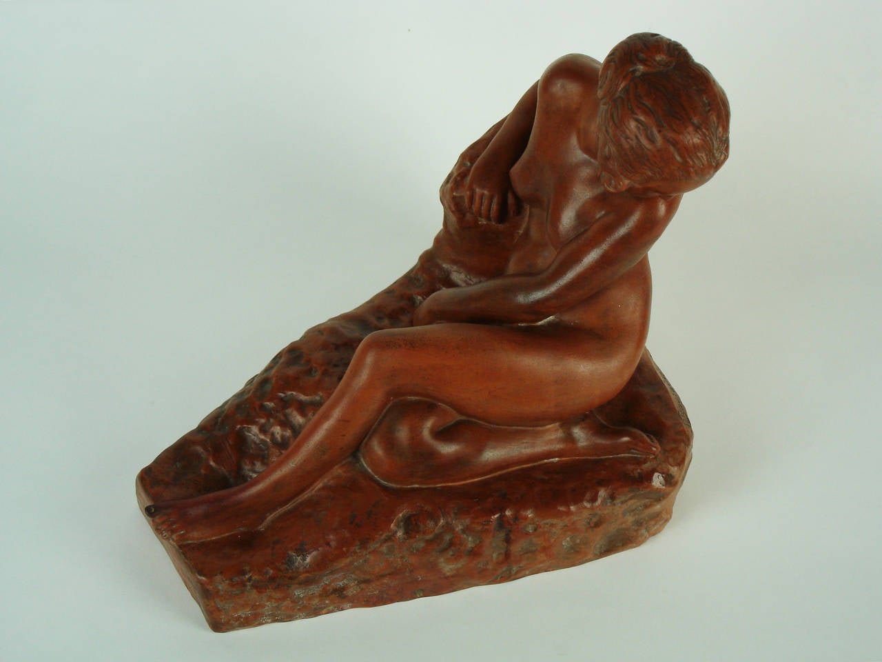 Art Deco Terracotta Sculpture by Marcel Bouraine For Sale 3