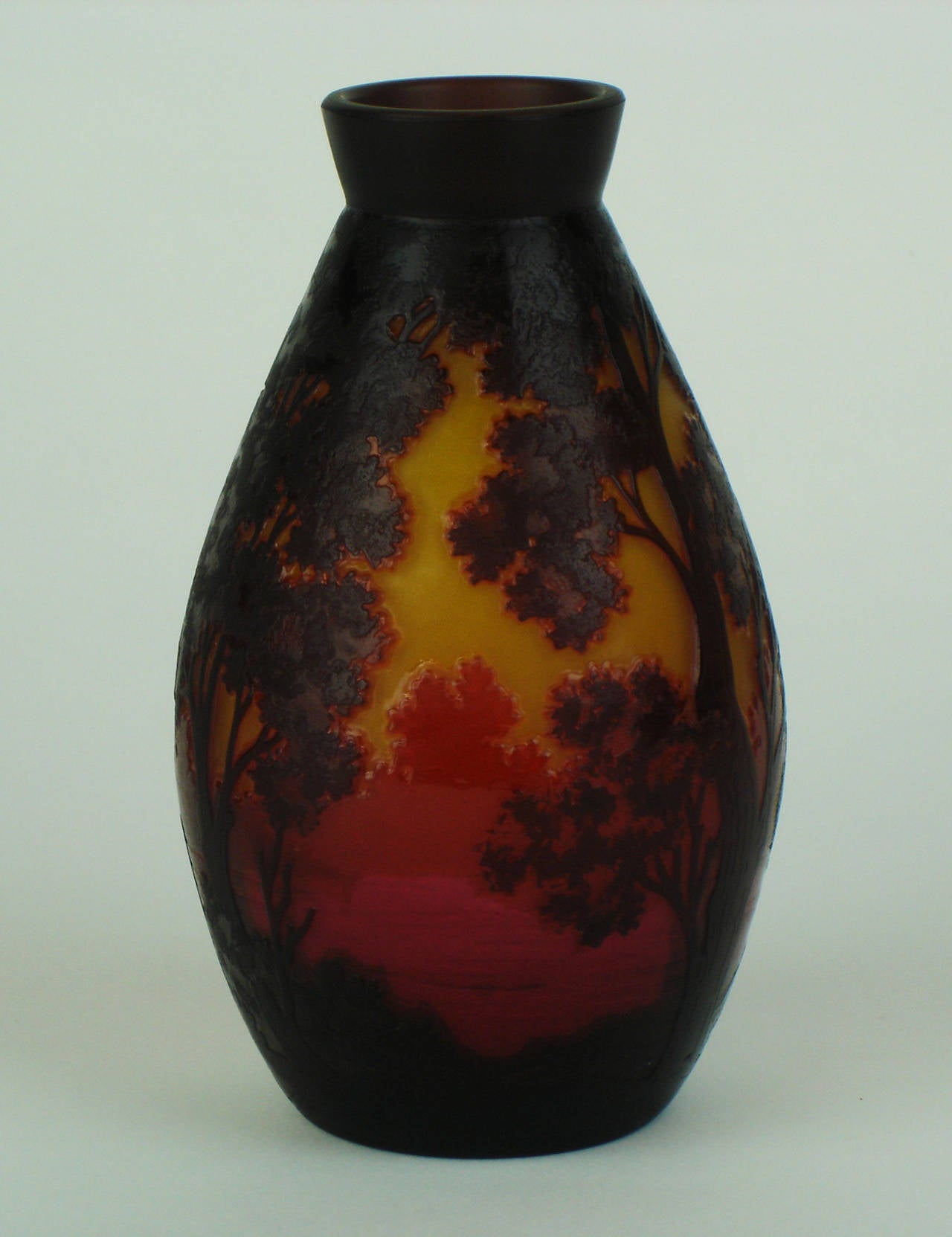 Glass Vase by Delatte