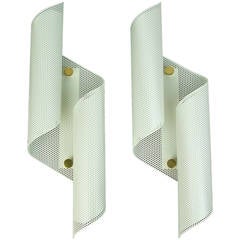 2 metal sconces in the style of Lunel