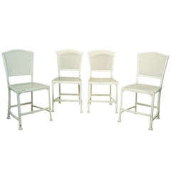 4 Iron Chairs by Gustave Serrurier Bovy