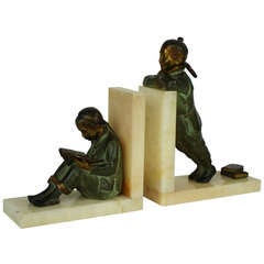 "Chinese children" Bookends by Hester Mabel White