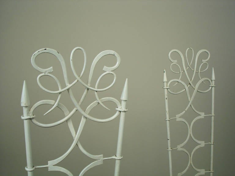 Two Wrought Iron Chairs in the Style of René Prou For Sale 3