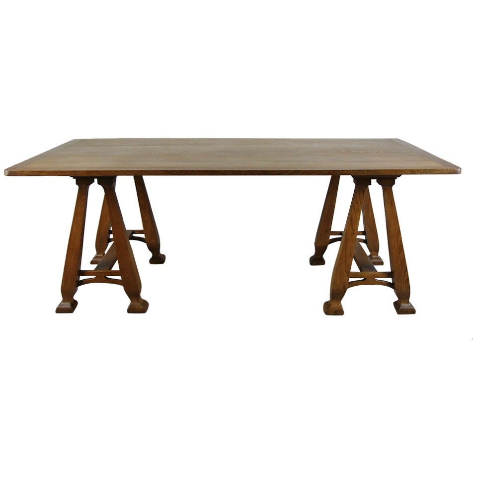 Art nouveau trestle table