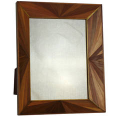 Vintage Straw Marquetry Photograph Frame in the style of Jean-Michel Frank