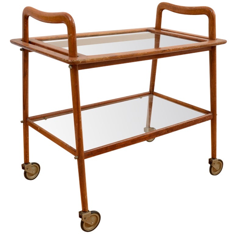 Sculptural Ico Parisi Bar Cart For Sale