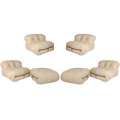 Six Piece "Soriana" Lounge Suite by Tobia Scarpa
