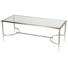 Jansen Brass and Steel Coffee Table