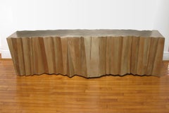 Contemporary Sculptural Seating Cleaving Bench in Bronze