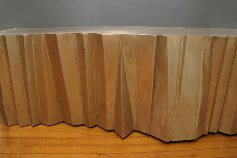 Contemporary Sculptural Seating Cleaving Bench in Bronze In New Condition In Philadelphia, PA