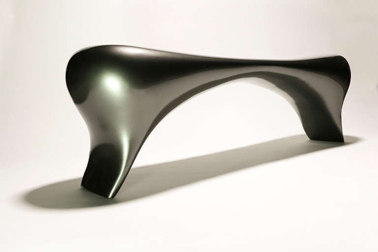 "Streamliner" Steel Bench by Vivian Beer