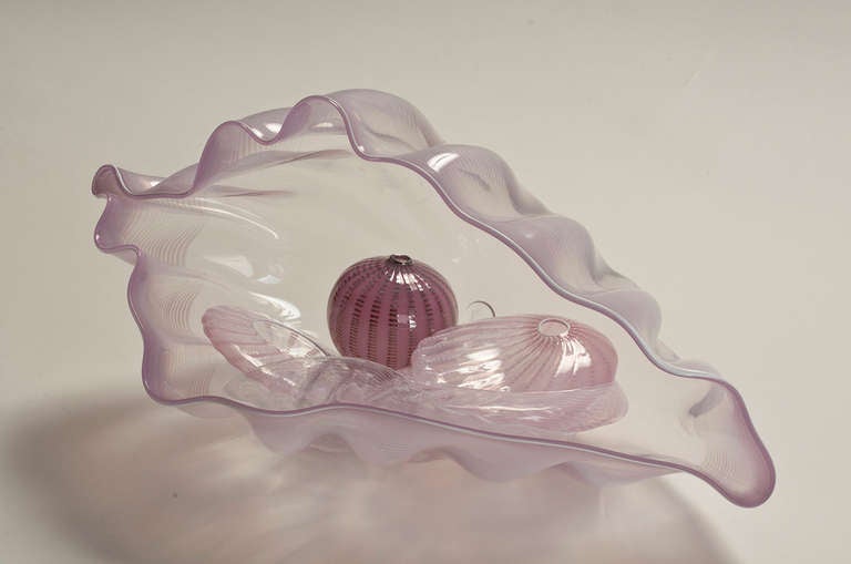 "Pink Seaform Set" Glass Sculpture by Dale Chihuly