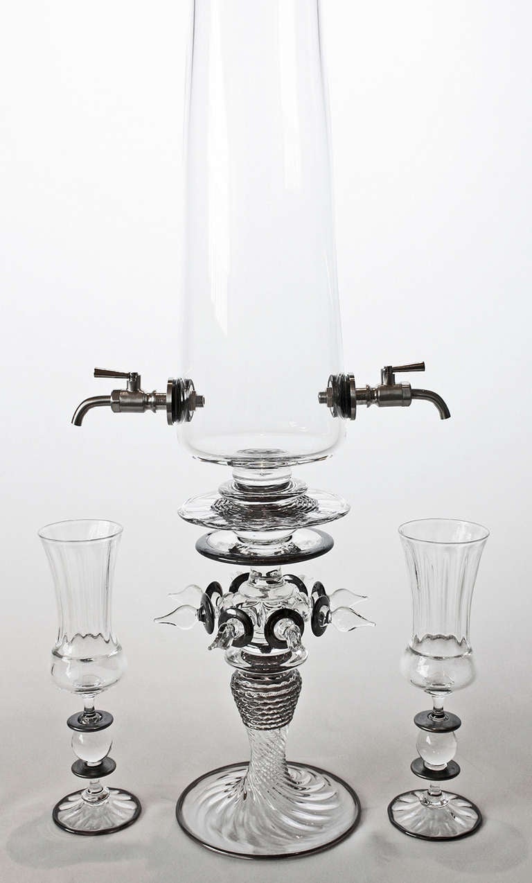 "Specialty Absinthe Fountain with Black Details and Two Spigots” by
