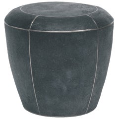 "Grey Tuffet" Concrete and Steel Stool by Vivian Beer