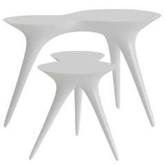 Contemporary Ice Tables in Corian and Glass 3