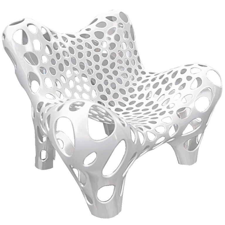 Contemporary Fauteuil II in GFRP and Silver Coating (Edition 1/12) 