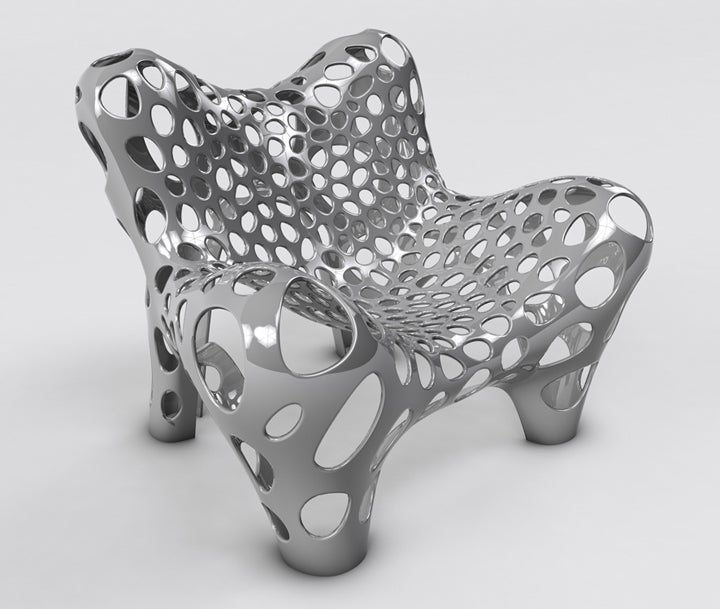 Contemporary Fauteuil II in GFRP and Silver Coating (Edition 1/12)  In New Condition In Philadelphia, PA