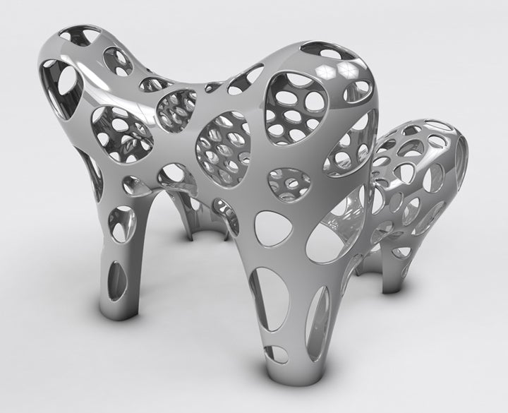 Contemporary Fauteuil II in GFRP and Silver Coating (Edition 1/12)  1